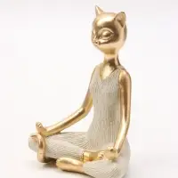 Фигура интерьерная &laquo;Кошка - поза лотоса&raquo;, 13&times;8.5&times;16.5 см