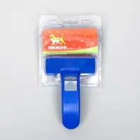 Пуходёрка, 10&times;15 см, с самоочисткой, пластик, синяя