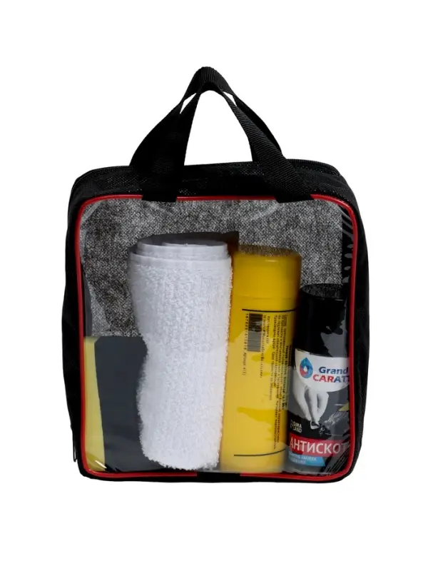 Сумка дорожная, ручная, 20&times;5&times;22.5 см, PVC, черная