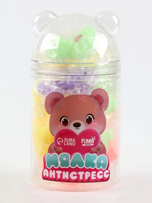 Антистресс сквиш мялка «Мишки», в банке Антистресс сквиш мялка «Мишки», в банке