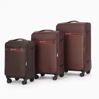 Чемодан на колёсах TEXTURA, кодовый замок, текстильный, с увеличением, 47&times;30&times;78 см, 28", коричневый