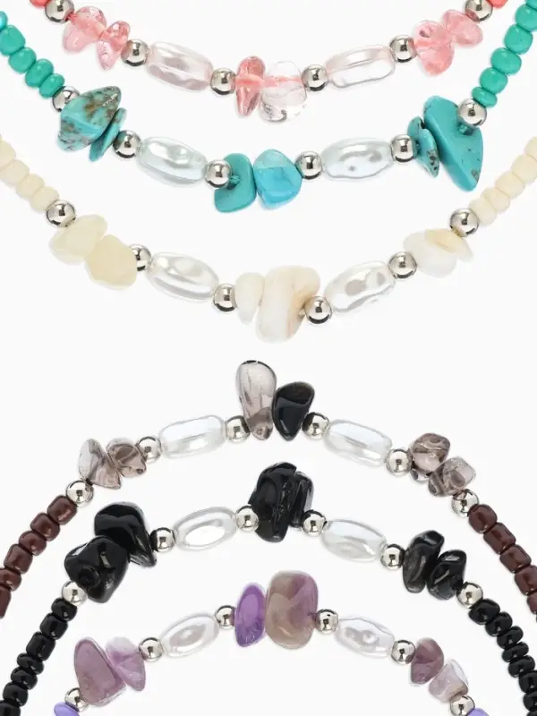 Браслет под натуральный камень &laquo;Крошка с жемчугом&raquo;, d=6 см, МИКС