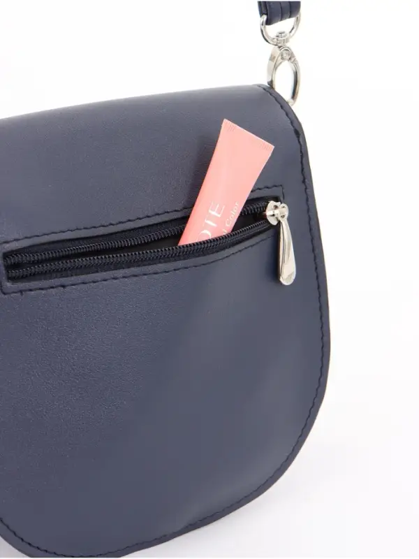 Сумка женская мессенджер TEXTURA на клапане, 17&times;10&times;18 см, синяя