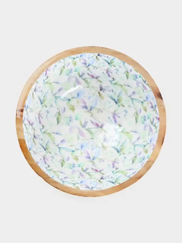 Салатник &laquo;Оттенки сирени&raquo;, 25&times;25&times;10 см, дерево манго