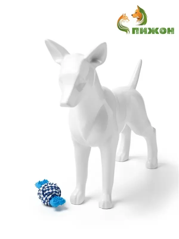 Игрушка для собак канатная &laquo;Мяч с костью&raquo;, до 11 см, до 55 г, синяя