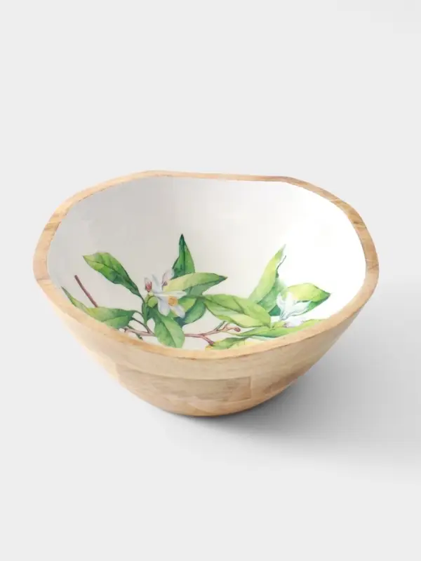 Салатник &laquo;Лимоны&raquo;, 23&times;23&times;10.5 см, дерево манго