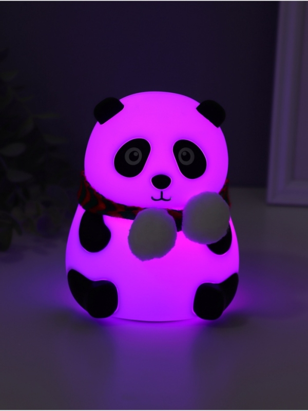Ночник антистресс  Ночник антистресс "Панда в шарфе" 2Вт LED RGB USB 10,5х10х13,5см
