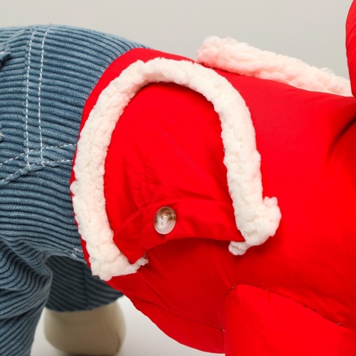 Комбинезон Комбинезон "Малыш", размер 12 (ДС 28 см, ОГ 38 см, ОШ 27 см), красно-серый