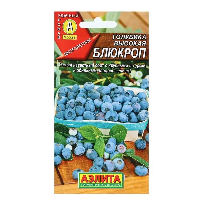 Семена Голубика высокая  Семена Голубика высокая "Блюкроп", 0,01 г