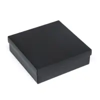 Коробка подарочная складная, упаковка, крышка-дно, чёрная, 20&times;20&times;6 см
