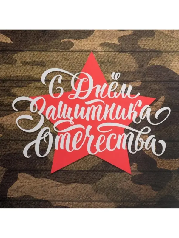 Коробка для печенья, кондитерская упаковка с пластиковой крышкой, &laquo;23 февраля&raquo;, 21&times;21&times;3 см