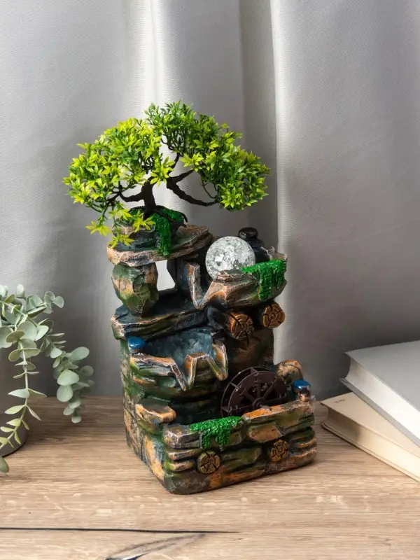 Фонтан Фонтан "Деревце на скале" 32х15х13 см (с подсветкой)