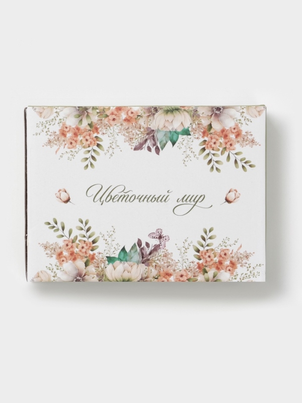 Подставка под чайный пакетик Доляна  Подставка под чайный пакетик Доляна "Цветы" цвет белый  12х9х1,5 см