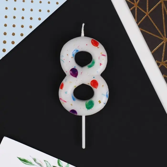 Свеча для торта, цифра «8», 5,5 х 8 см Свеча для торта, цифра «8», 5,5 х 8 см