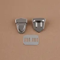 Застёжка для сумки, 3×2.5 см, цвет серебряный