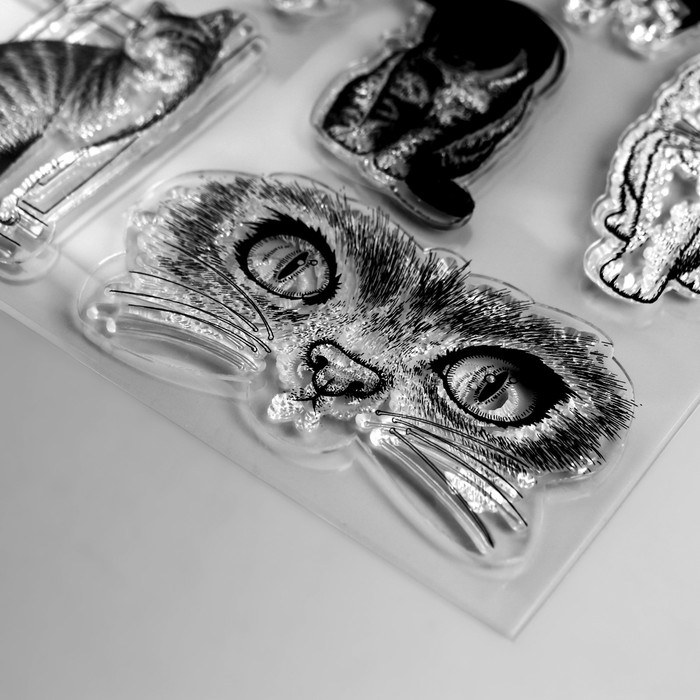 Штамп для творчества силикон Штамп для творчества силикон "Котята" 18х14 см