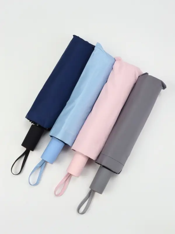 Зонт механический &laquo;Однотонный&raquo;, эпонж, 3 сложения, 8 спиц, R=50/54 см, d=100 см, МИКС