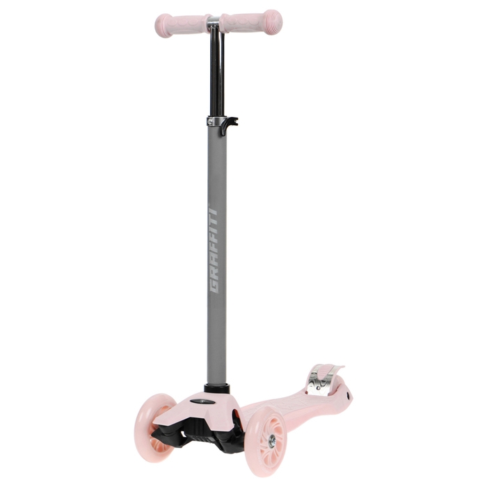 Самокат GRAFFITI Baby, колёса световые PU 120/70 мм, ABEC 7, цвет розовый Самокат GRAFFITI Baby, колёса световые PU 120/70 мм, ABEC 7, цвет розовый