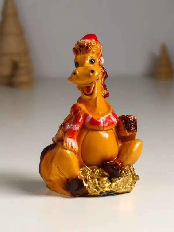 Копилка Копилка "Лошадь с шарфом" 13х9х7 см, коричневый