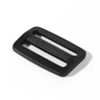 Пряжка регулирующая, двухщелевая, вн. ширина=32 мм, s=4 мм, 10 шт., чёрная