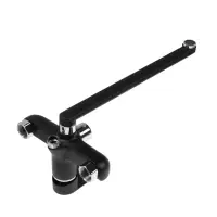 Смеситель для ванны ZEIN Z2493, излив 35 см, картридж 35 мм, с душ набором, черный/хром