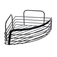 VETTA Полка настенная, угловая, металл, 30x22x9 см, черный