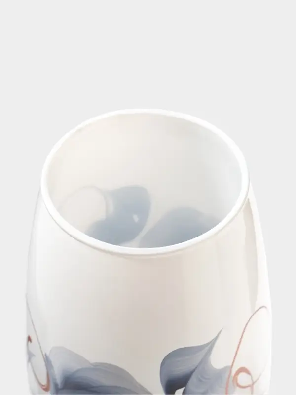 Ваза для цветов &laquo;Чёрно-белая роза&raquo;, d=7.5 см, 11&times;26 см, стекло