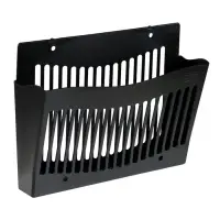 Лоток для бумаг Стамм, А4, настенный, пластиковый, 1 отделение, чёрный, 26&times;10&times;34 см