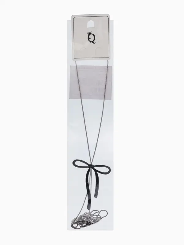 Чокер &laquo;Балерина&raquo; с бантиком, пуанты, затяжка, L=60см, цвет чёрно-серебристый