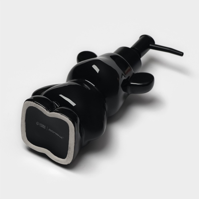 Дозатор для жидкого мыла «Мишка», 200 мл, чёрный Дозатор для жидкого мыла «Мишка», 200 мл, чёрный