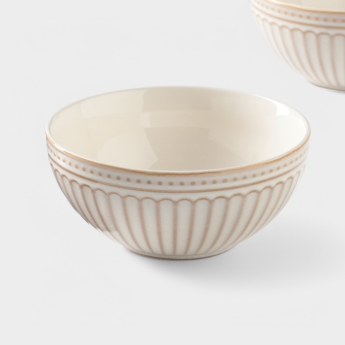 Набор салатников 2 шт Доляна Набор салатников 2 шт Доляна "Винтаж" 15х15х6,5 см, цвет бежевый