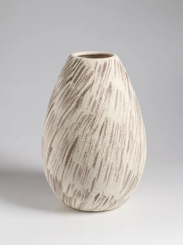 Ваза настольная керамика Ваза настольная керамика "Беажио" классик, 24,5х15 см, бежево-коричневый