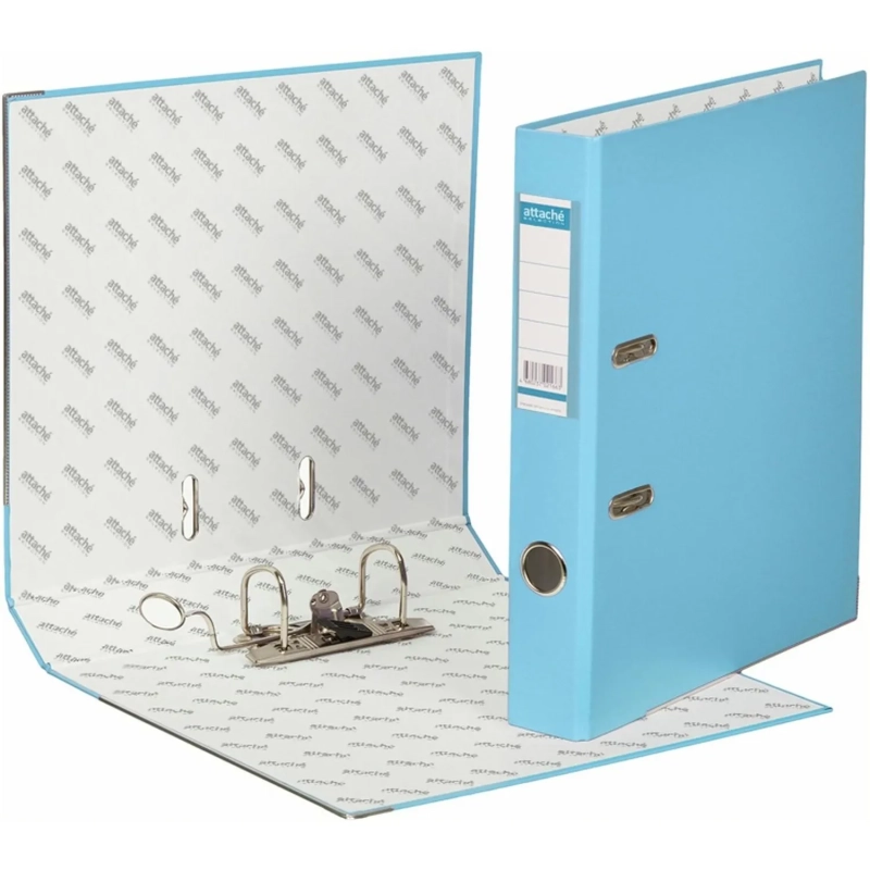 Папка-регистратор ECONOMY PLUS 50мм, голубой, ПБП1,карм.кор.,мет.уг