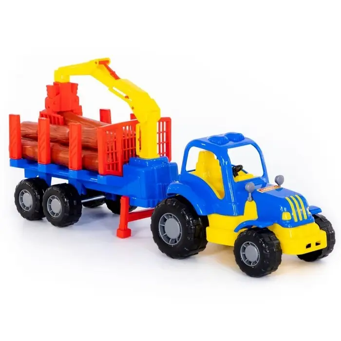 Трактор &laquo;Крепыш&raquo; с полуприцепом-лесовозом, цвет МИКС