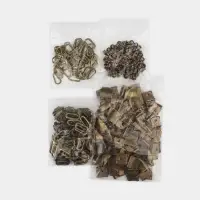 Застёжка для кепки, с люверсом, 2×2 см, цвет бронзовый