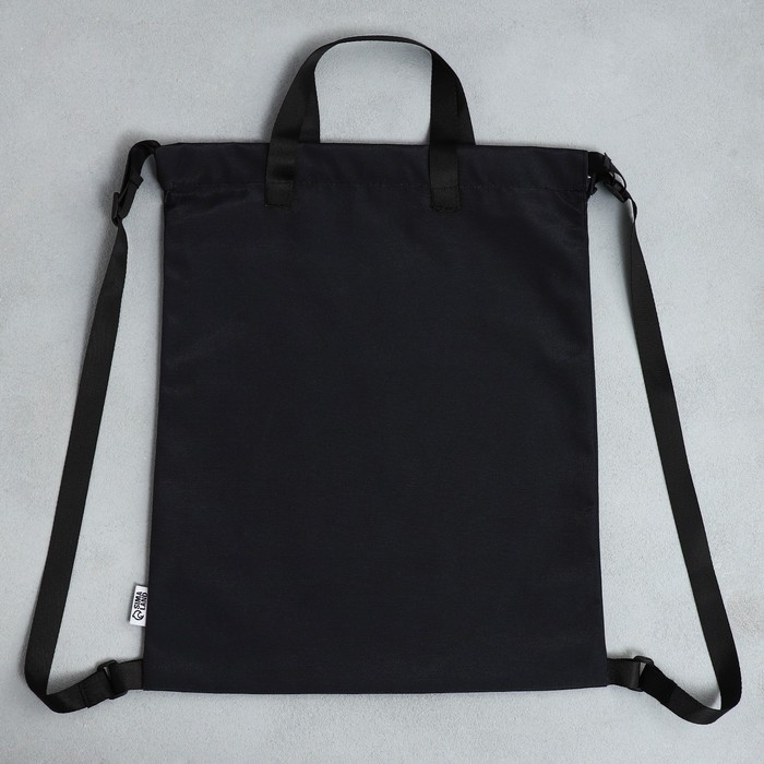 Мешок для обуви, чёрный, два вида ручек, текстиль 30×40 см Мешок для обуви, чёрный, два вида ручек, текстиль 30×40 см