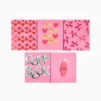 Тетради в клетку, 48 л., набор из 5 шт., блок №1 &laquo;Прямо в сердце&raquo; софт-тач, уф-лак