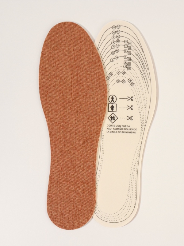 Стельки (лен, хлопок, латекс) универс 36-46р-р 29,5см (пара) корич пак OT