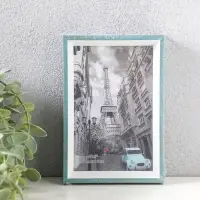Фоторамка пластик 10х15 см "Данте" голубая лагуна 16х10,8х2,5 см