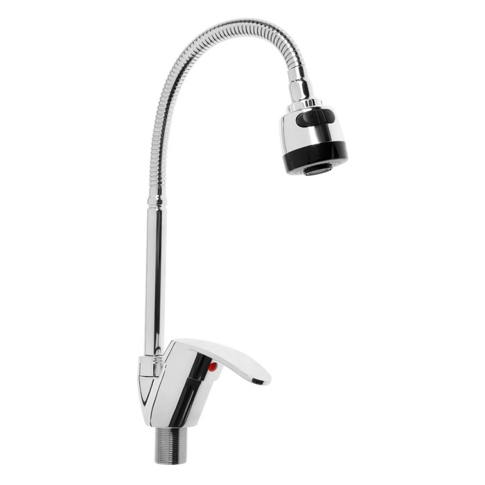 Смеситель для кухни ZEIN Z3043, гибкий излив, картридж 40 мм, без подводки, хром Смеситель для кухни ZEIN Z3043, гибкий излив, картридж 40 мм, без подводки, хром