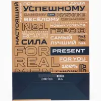 Пакет подарочный вертикальный &laquo;Настоящий мужчина&raquo;, 31&times;40&times;14 см
