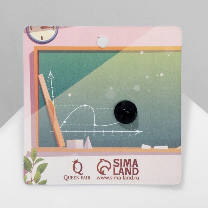 Значок «Школа» гиппопотам, цвет бело-сиреневый в чёрном металле Значок «Школа» гиппопотам, цвет бело-сиреневый в чёрном металле