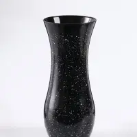 Ваза «Крапле», h=26 см, стекло, чёрная
