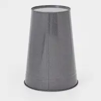 Вазон без ручек, 7 л, h=30 см, нержавеющая сталь, графитовый