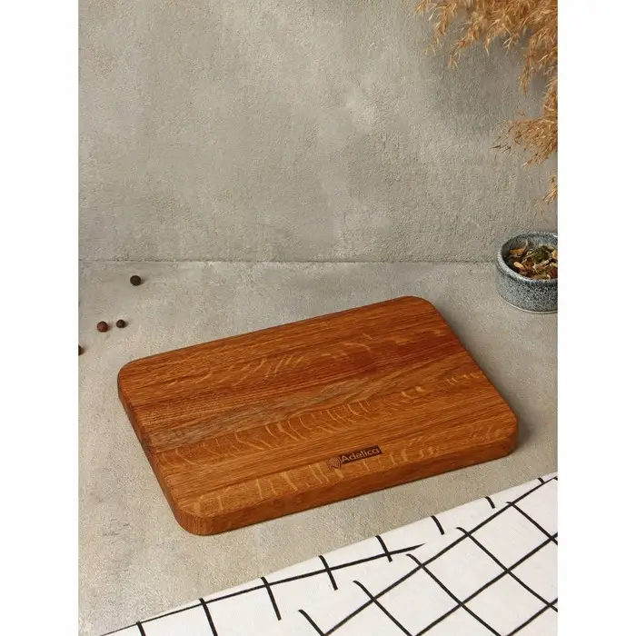 Блюдо - поднос деревянный для сервировки и подачи Adelica &laquo;Арно&raquo;, 25&times;18&times;1.7 см, дуб