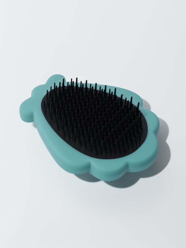 Расчёска массажная «Ракушка», 11×8.5 см, голубая
