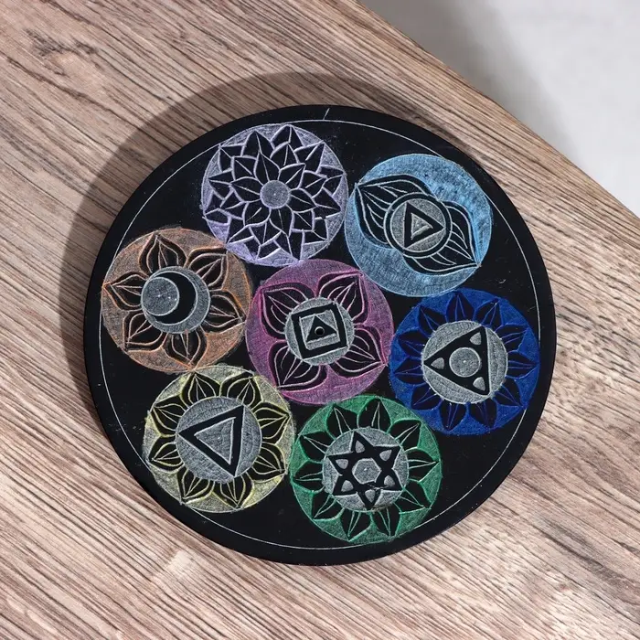 Подставка для благовония &laquo;7 чакр&raquo;, 12.5 см, камень