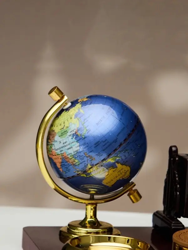 Набор настольный, органайзер 6 в 1, с визитницей и часами, вишня