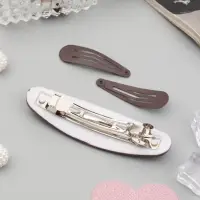 Набор для волос QF &laquo;Авиталь&raquo;, 4 резинки 6.5 см, заколка - автомат 9 см, 2 заколки 4.5 см, коричневый