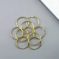 Кольцо для творчества (для фотоальбомов) "Золото" набор 10 шт внутр. d= 4,5 см внешн. d=5см Кольцо для творчества (для фотоальбомов) "Золото" набор 10 шт внутр. d= 4,5 см внешн. d=5см